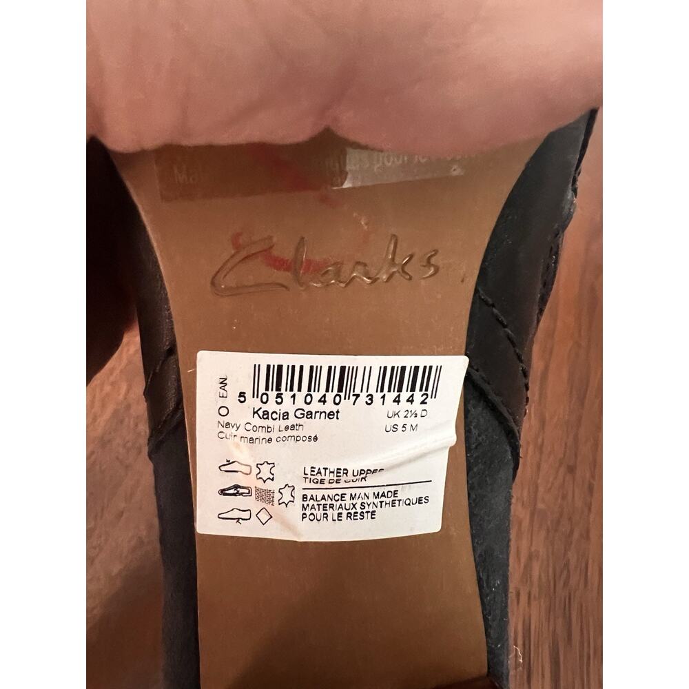 Clarks Kacia Garnet Black Suede and Leather Bootie With Buckle Detail. Size 5M - Picture 6 of 6